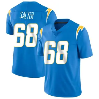 Los Angeles Chargers Men's Jamaree Salyer Limited Powder Vapor Untouchable Alternate Jersey - Blue