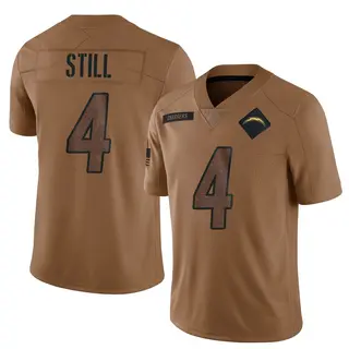 Los Angeles Chargers Men's Tarheeb Still Limited 2023 Salute To Service Jersey - Brown