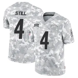 Los Angeles Chargers Men's Tarheeb Still Limited 2024 Salute to Service Jersey - Arctic Camo