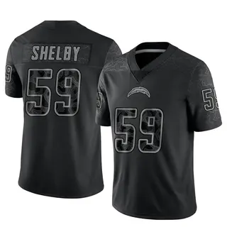 Los Angeles Chargers Men's Ty Shelby Limited Reflective Jersey - Black