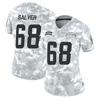 Los Angeles Chargers Women's Jamaree Salyer Limited 2024 Salute to Service Jersey - Arctic Camo