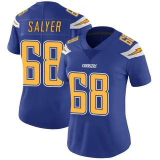 Los Angeles Chargers Women's Jamaree Salyer Limited Color Rush Vapor Untouchable Jersey - Royal