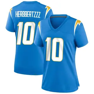 Los Angeles Chargers Women's Justin Herbert Game Powder Alternate Jersey - Blue