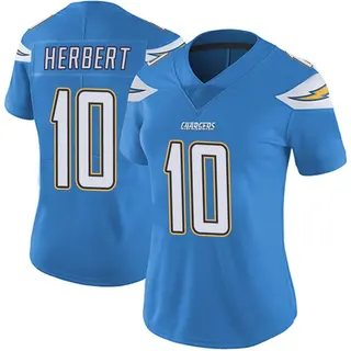 Los Angeles Chargers Women's Justin Herbert Limited Powder Vapor Untouchable Alternate Jersey - Blue