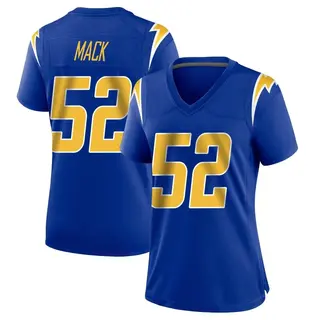 Los Angeles Chargers Women's Khalil Mack Game 2nd Alternate Jersey - Royal