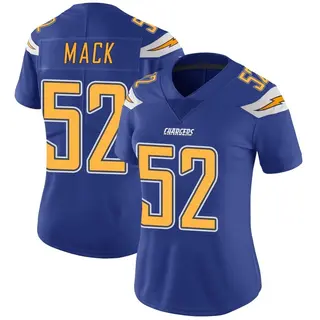 Los Angeles Chargers Women's Khalil Mack Limited Color Rush Vapor Untouchable Jersey - Royal