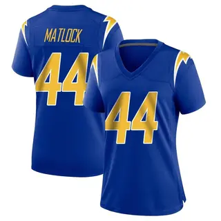 Los Angeles Chargers Women's Scott Matlock Game 2nd Alternate Jersey - Royal