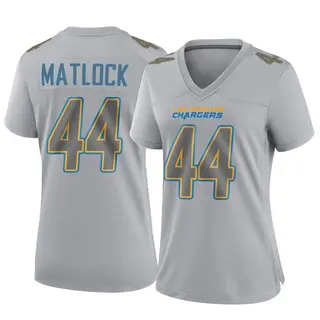 Los Angeles Chargers Women's Scott Matlock Game Atmosphere Fashion Jersey - Gray