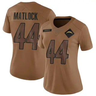 Los Angeles Chargers Women's Scott Matlock Limited 2023 Salute To Service Jersey - Brown