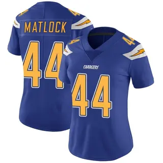Los Angeles Chargers Women's Scott Matlock Limited Color Rush Vapor Untouchable Jersey - Royal