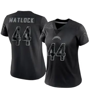 Los Angeles Chargers Women's Scott Matlock Limited Reflective Jersey - Black