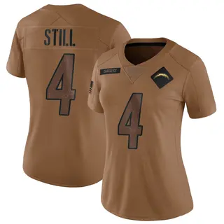 Los Angeles Chargers Women's Tarheeb Still Limited 2023 Salute To Service Jersey - Brown