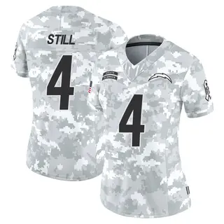 Los Angeles Chargers Women's Tarheeb Still Limited 2024 Salute to Service Jersey - Arctic Camo