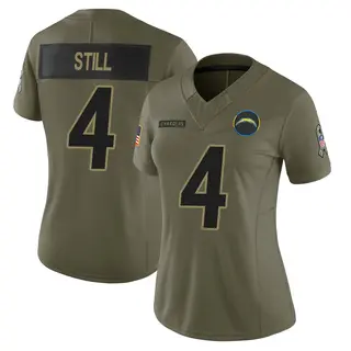 Los Angeles Chargers Women's Tarheeb Still Limited 2025 Salute to Service Jersey - Olive