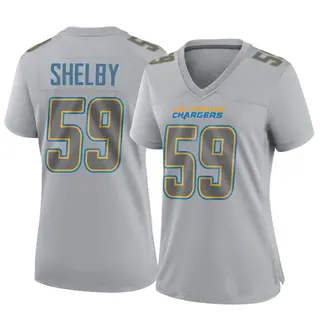 Los Angeles Chargers Women's Ty Shelby Game Atmosphere Fashion Jersey - Gray
