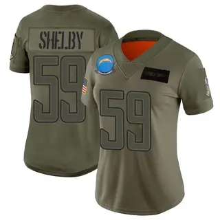 Los Angeles Chargers Women's Ty Shelby Limited 2019 Salute to Service Jersey - Camo