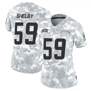 Los Angeles Chargers Women's Ty Shelby Limited 2024 Salute to Service Jersey - Arctic Camo