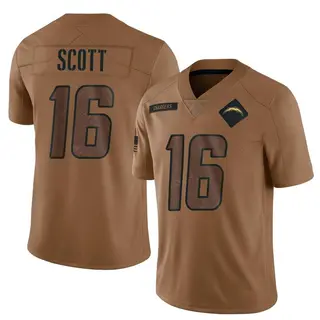 Los Angeles Chargers Youth JK Scott Limited 2023 Salute To Service Jersey - Brown