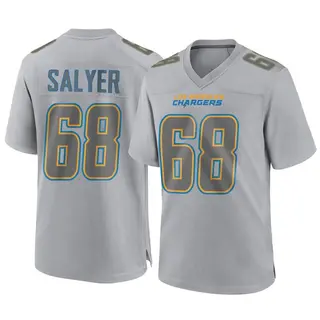 Los Angeles Chargers Youth Jamaree Salyer Game Atmosphere Fashion Jersey - Gray