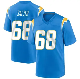 Los Angeles Chargers Youth Jamaree Salyer Game Powder Alternate Jersey - Blue
