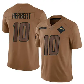 Los Angeles Chargers Youth Justin Herbert Limited 2023 Salute To Service Jersey - Brown
