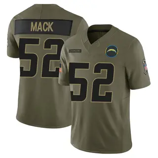 Los Angeles Chargers Youth Khalil Mack Limited 2025 Salute to Service Jersey - Olive