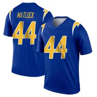 Los Angeles Chargers Youth Scott Matlock Legend 2nd Alternate Jersey - Royal