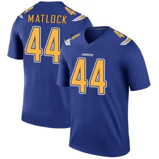 Los Angeles Chargers Youth Scott Matlock Legend Color Rush Jersey - Royal