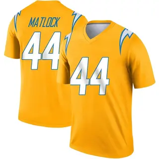 Los Angeles Chargers Youth Scott Matlock Legend Inverted Jersey - Gold