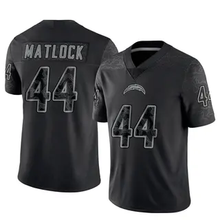 Los Angeles Chargers Youth Scott Matlock Limited Reflective Jersey - Black