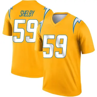 Los Angeles Chargers Youth Ty Shelby Legend Inverted Jersey - Gold