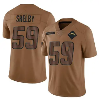 Los Angeles Chargers Youth Ty Shelby Limited 2023 Salute To Service Jersey - Brown