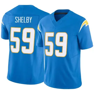 Los Angeles Chargers Youth Ty Shelby Limited Powder Vapor F.U.S.E. Jersey - Blue