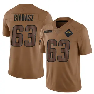 Los Angeles Chargers Youth Tyler Biadasz Limited 2023 Salute To Service Jersey - Brown